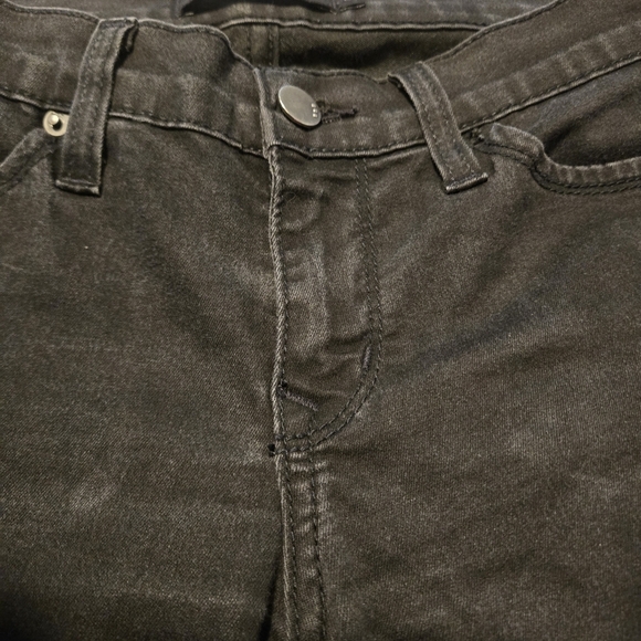 Eunina Juniors' Size 3 w26 Black Denim Skinny Leg Jeans Lo Rise Made in USA - Picture 8 of 16